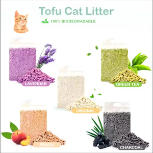 טופו חתול <span class=keywords><strong>litter</strong></span> מודד את cava בתפזורת ידידותי לסביבה מצולפת צבע מסנן עבור חתולים - Product Image 2