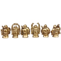 Statue de Bouddha riant en résine, Bouddha chanceux et heureux, Feng Shui, figurines de Bouddha riant
