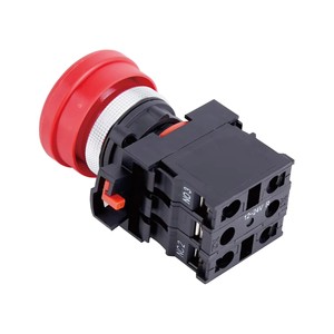 ELEWIND Interruptor de Botón Pulsador Tipo Hongo de 22mm, 1NO1NC, Momentáneo o de Retención, Voltaje 220V, Corriente 3A (PB226-11M) - Product Image 4