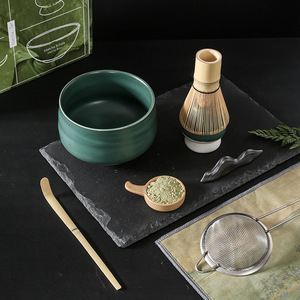 Grosir kustom Matcha kemasan hadiah dan aksesoris kocokan mangkuk keramik Matcha kocokan Kit untuk alat teh - Product Image 3