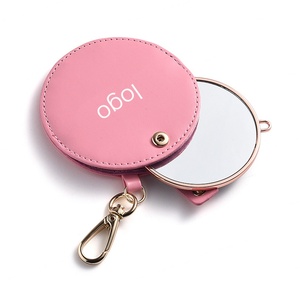 กระเป๋าใส่ของจุกจิก PU สุดฮิต พร้อมพวงกุญแจกระจกแต่งหน้าด้านเดียว ตกแต่งด้วยสติกเกอร์อีพ็อกซี่แฟชั่น - Product Image 6