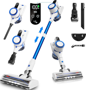 Aspirateur sans fil 45Kpa 550W, aspirateur à manche 60 min d'autonomie, écran LED, anti-emmêlement, 8 en 1, léger <span class=keywords><strong>pour</strong></span> sols durs/tapis/poils d'animaux - Product Image 1