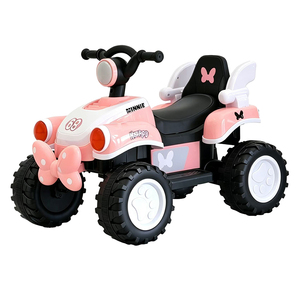 Cuatrimoto Eléctrica Rosa <span class=keywords><strong>para</strong></span> <span class=keywords><strong>Niñas</strong></span> al por Mayor, Vehículo de 4 Ruedas con Baterí<span class=keywords><strong>a</strong></span>, Ruedas Grandes, Pedal de Pie <span class=keywords><strong>para</strong></span> Música/Luz, Plástico - Product Image 1