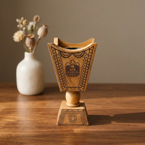 Brûleur d'encens en bois fait main avec sculpture d'aigle, décor religieux en bois de santal, utilisation toute l'année, décoration Ramadan Aïd, cadeau, nouvelle arrivée - Product Image 1