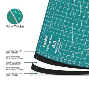 Tappetino da Taglio Rotante Foska Formato A1 A2 A3 <span class=keywords><strong>A4</strong></span>, Doppio Lato, 5 Strati in PVC, per Progetti di Cucito e Artigianato - Product Image 3