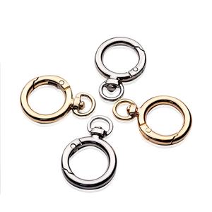 מקרה איכות תיק אביזרי עגול סגסוגת מסתובב טבעת מתכת וו תיק סיטונאי כלב אבזם משלוח דגימות שקיות אבזם - Product Image 1