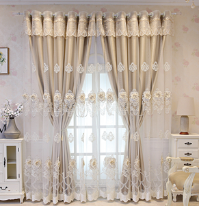 Summer Anne's Simple Style Européen <span class=keywords><strong>Double</strong></span> Couche <span class=keywords><strong>Epais</strong></span> Tissu Occultant Intégré Fini <span class=keywords><strong>Rideaux</strong></span> Brodés - Product Image 5