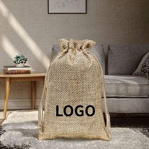 Bolsa de Yute Ecológica Personalizable con Cordón, Bolsa de Compras Reutilizable para Granos de Café, 10x14cm - Product Image 2