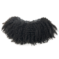Extensions de cheveux naturels indiens bruts, bouclés noirs, type afro crépu, pour femmes noires