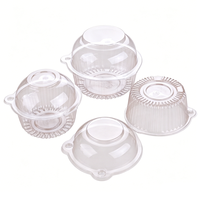 Boîte d'emballage transparente pour gâteaux et desserts en PET écologique jetable, conteneur en plastique personnalisable pour aliments