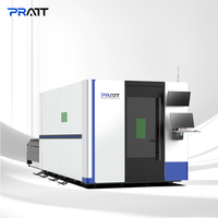 Machine de découpe laser à fibre haute puissance grand format pour tôles avec plateforme d'échange à couvercle entièrement fermé