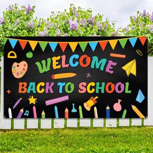 Pancarta Personalizada de Bienvenida a la Escuela, Bandera Grande de 3x5 Pies, Suministros para el Primer Día de Clases, Letrero para Jardín, Decoración para Fiestas y Aulas - Product Image 2