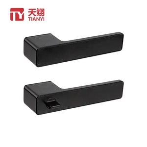Modern Design Aluminum Alloy Door Handle with Safety Privacy <b>Lock</b> for Bathroom Furniture <b>Cabinet</b> Door for Hotels and Bedrooms - Product Image 1