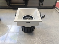 Anneau de finition encastré réglable pour downlight avec bord biseauté, plaque frontale pour plafonnier LED COB GU10, blanc/noir