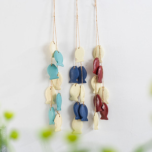 Mediterranean Style Wooden Fish <b>Wall</b> <b>Hanging</b> Multi Piece <b>Decor</b> Home Ornament - Product Image 2