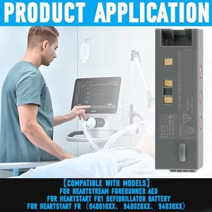 Batterie de remplacement BT1 pour défibrillateur M2720-64001PH Forerunner AED, HeartStart FR 940010XX 18V 1300mAh - Product Image 5