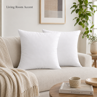 Oreiller de lit carré personnalisé en mélange de coton et de polyester, garni de duvet, doux et soutien optimal, idéal pour l'hôtellerie et la maison