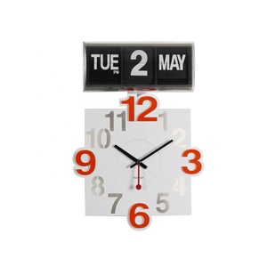 Horloge murale calendrier à bascule design moderne, boîtier ABS, mouvement japonais, fonction <span class=keywords><strong>jour</strong></span> et date # A00AF801 - Product Image 6