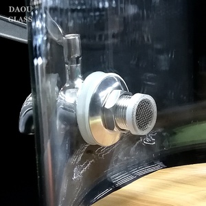 Secchio per <span class=keywords><strong>vino</strong></span> in vetro resistente al calore da 10 litri, barile di fermentazione enzimatica, <span class=keywords><strong>bicchiere</strong></span> da tè in bambù - Product Image 6