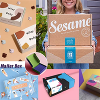 Boîte d'expédition en carton ondulé noir personnalisée, écologique, fabriquée par une usine OEM, emballage pliable pour envoi postal avec logo pour les petites entreprises