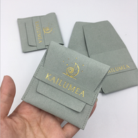 Emballage de pochette de bijoux de collier d'anneau de papier de logo de personnalisation de luxe pour la petite entreprise