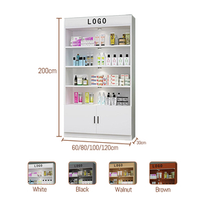 Estantería de Exhibición de Cosméticos Kainice, Almacenamiento de Maquillaje, Estante para Esmalte de Uñas para Salón de Belleza, Vitrina Moderna de Madera y Vidrio - Product Image 5