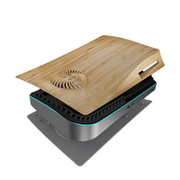 Neue hölzerne Hartplastik-Entlüftung platte Ersatz-Seitenplatten-Schalen abdeckung für Playstation 5 Disc Edition Holz farbe