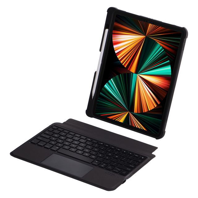 Neptux RBG 10.9 Inch Scissor Split Keyboard Case iPad Air 4th Generation RGB Backlit Ultra Thin Detachable TPU Wireless Touchpad