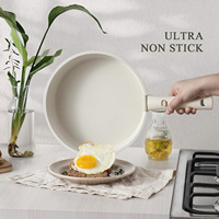 Nouveaux ensembles de cuisine élégants avec poignée amovible personnalisable et revêtement céramique, casseroles et poêles portables en aluminium