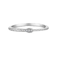 Bague en argent 925 Bagues anti-ternissement plaquées or 18 carats Bague en zircon S925 plaquée or 18 carats