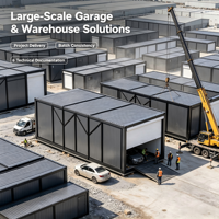 Maison préfabriquée personnalisée en conteneur, porte en acier galvanisé, garage, entrepôt, économique, montage facile
