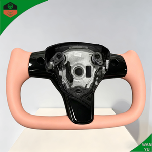 Kit de Mejora Personalizado para el Tesla Model 3 YS X 2021, <span class=keywords><strong>2022</strong></span> y 2023 con un Volante de Cuero Rosa - Product Image 1