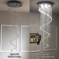 Lustre en cristal de goutte de pluie de château flottant clair de style moderne de produit haut de gamme pour l'entrée