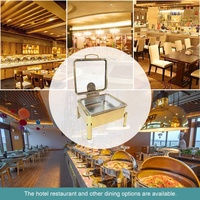 YITIAN Fourniture d'équipement de restaurant supérieur pour traiteur Ensemble de chauffe-plats en acier inoxydable de luxe pour buffet