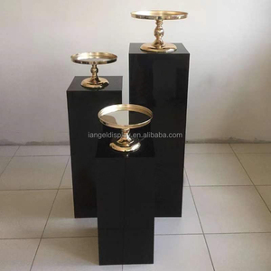 Iangel Bán Thiết Bị Đám Cưới Tùy Chỉnh Bánh Acrylic Trắng Khối Vuông Cột Plinth - Product Image 3