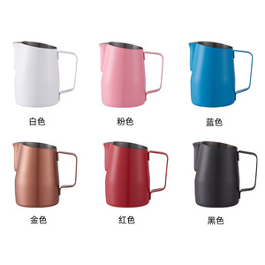 Mug à Latte Art en Acier Inoxydable 304, 420 ml, Bec Incliné, Pichet Barista pour Usage Domestique, Couleur Unie, Bouche Large Ronde - Product Image 5