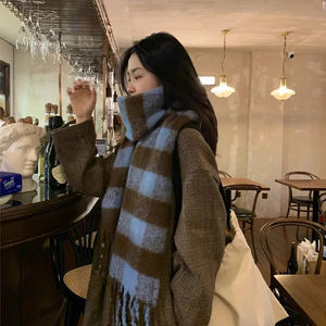 Sciarpa Calda a Quadri Intramontabile Stile <span class=keywords><strong>Old</strong></span> Money, Isolante per l'Inverno Freddo, Versatile per Viaggi Quotidiani, Regalo Aziendale per Coppie - Product Image 3