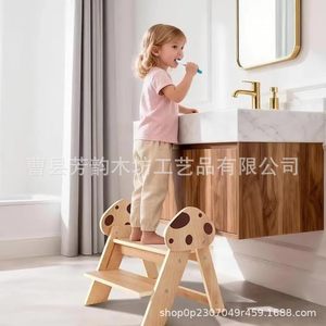 Taburete de madera plegable para niños, elevador para inodoro, de 2 a 4 años - Product Image 1