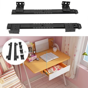 Keyboard Tray Guide Rail 358mm Silent <b>Slide</b> For Computer Desk With Hanging Brackets - Product Image 2