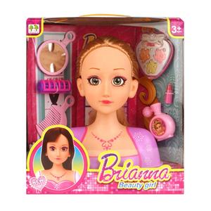 Cabeza de Muñeca de Medio Cuerpo Grande con Peinado para Entrenamiento de Maquillaje de Niñas - Product Image 2