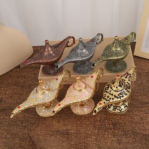 Wholesale Medium Aladdin Magic Lamp 21*11cm, Creative Metal Ornament, Home Decor Housewarming <b>Gift</b> - Product Image 1
