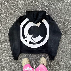 <span class=keywords><strong>Felpe</strong></span> con Zip Personalizzate con Logo, Streetwear di Alta Qualità per Uomo, Stampa 3D in Rilievo <span class=keywords><strong>Y2k</strong></span>, <span class=keywords><strong>Felpe</strong></span> Oversize - Product Image 2