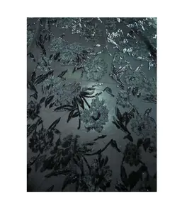 Jiaxing Sizhiyuan Textile 2022 tissu de velours de soie métallique peint à la main multicolore, tissu de soie, dirac somali set farasawi 2023