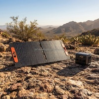 Chargeur solaire pliable 100W ETFE monocristallin, étanche et durable pour le camping et les activités de plein air avec connecteur USB DC Type C