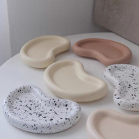 Moule en silicone pour plateau de décoration de bureau en forme de croissant, en ciment et en béton