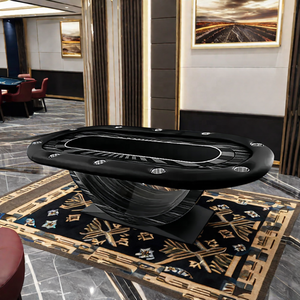 โรงงานโต๊ะไพ่นกกระจอกหรูหรา LED แบบกําหนดเองคุณภาพสูง OEM ยินดีต้อนรับสําหรับโต๊ะพนันโป๊กเกอร์ - Product Image 3