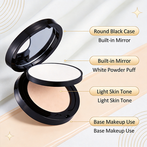 แป้งอัดแข็งวีแกนขายส่ง แป้งพัฟแบบคอมแพค แบรนด์ส่วนตัว แป้งรองพื้นติดทนนาน - Product Image 1