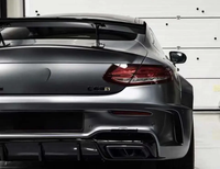 Kit carrosserie large en fibre de carbone/FRP style PD de haute qualité pour Mercedes W205 C63/Classe C berline/coupé, 2015 et après, ajustement parfait et facile à installer.