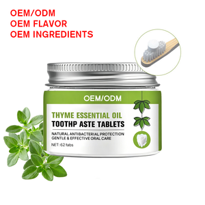 Comprimés de <span class=keywords><strong>dentifrice</strong></span> à base de thym, soin buccal naturel, anti-inflammatoire, 62 comprimés, avec logo personnalisé - Product Image 1