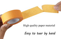Ruban adhésif pour peintres en acrylique de qualité ingénierie, résistant aux hautes températures, imperméable, avec support en papier kraft pour la peinture des murs de la maison, la construction, 48 mm